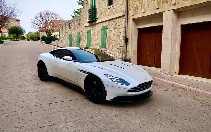 White Aston Martin DB11 luxury coupe exterior